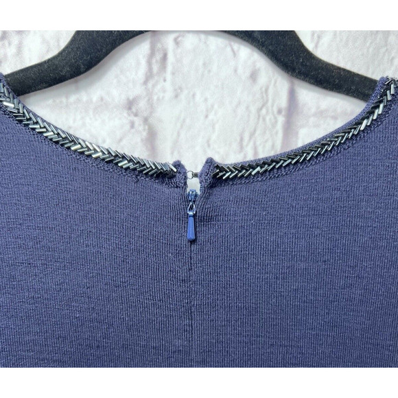 Outlander Vintage Embellished Sequin Top Long Sleeve Formal Night Out Size 44-46 - Picture 8 of 10